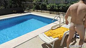 fucking outside and cum in her ass with doggystyle and blowjob