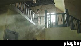 I posed outdoors as a petite brunette, showing off my figure