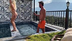 Outdoor hot sex from amateur couple with blowjob and handjob