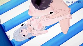 Chiaki Matsushita and Hiyori Shiina in fierce hentai sex from Classroom of the Elite