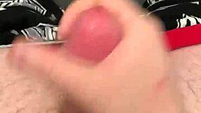 I quick jack off and cumshot before bed, oops