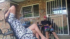 Mutual Masturbation with Neighbor's Wife Ends in Outdoor Creampie