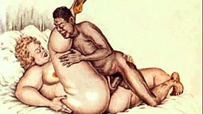 Retro erotic drawings captivate with vintage sensual charm