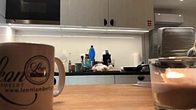 Young Wife Dishes with Voyeur Cam On.