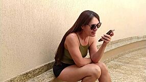 Gorgeous Wife In Shorts Invites Gas Man For Public Fucking And Cumshot.