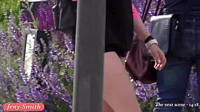 Jeny smith subtly flashes bubble butt in public hidden cam