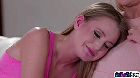 Stepmom lets stepteen suck her big tits