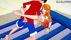 Nami long hair and nefertari vivi and monkey d luffy intense sex - one piece hentai