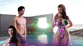 3D game of hot wife taking monster cock in ass