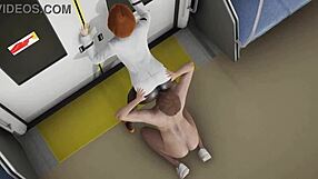 i watched ochako from boku no hero get fucked and licked in the metro until orgasm