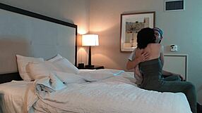 Intense kissing and cuddling of the couple in love