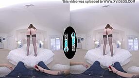 Beautiful girlfriend gives great anal sex with VR technology on Valentine’s Day