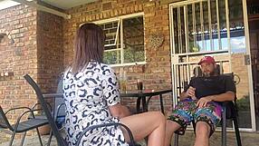 Mutual Masturbation with Neighbor's Wife Ends in Outdoor Creampie