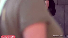 Jeny smith subtly flashes bubble butt in public hidden cam