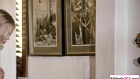 Watch The Teen Finger Her Stepmom's Big Tits!