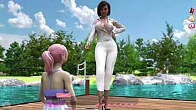 Helping the hot girls in this animated game