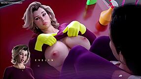 i'm fucking my stuck step mom in the ass with big tits in the garage