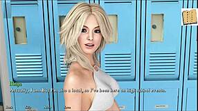 Blonde chick with big tits in Being a Dik 5