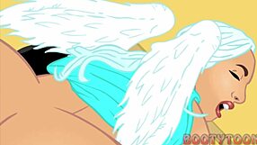 Thick Ass Pawg Angel Divine in Interracial Anal Cartoon