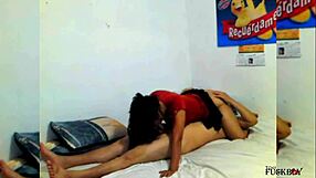 Mexican with hairy pussy enjoys 69 at work