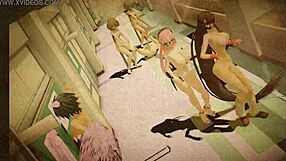 Schoolgirls strip and dance in The Fifth Element video