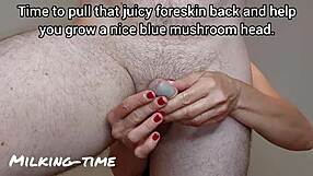 This lactating babe with big tits milks the oiled cock hard during teasing massage