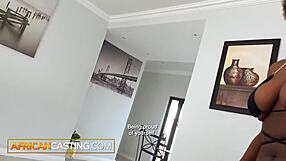 can this hot black babe handle the interracial audition?