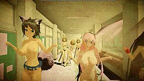 Schoolgirls strip and dance in The Fifth Element video