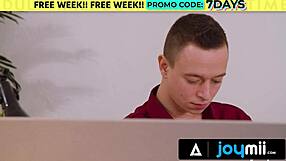 Nikki Fox rides big cock in office.