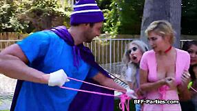 Intense foursome cosplay fucking with slutty superheroes in lingerie and costumes