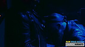 extreme german leather 3-way with blowjob and rough fetish