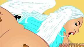 Thick Ass Pawg Angel Divine in Interracial Anal Cartoon