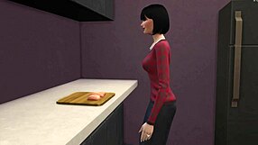 Japanese Stepmom Catches Stepson Masturbating Then Fucks Him In His Room.