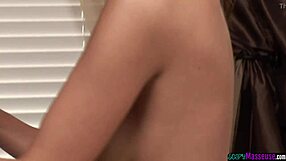 Brunette Masseuse Babe Jerks Client's Cock in Shower Bath! Intense Close-Up Wanking!