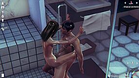 Skinny Shower Fuck in 3D Cartoon