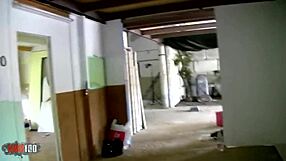 Narrative skinny french blonde milf fucked in ass for money in warehouse