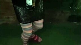 Crossdresser and petite woman go hard in outdoor bisexual action. It's raw and intense!