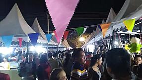 Redhead with big tits gives rough blowjob to monster black cock