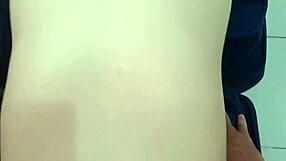 housewife fucks after workout creampie in pussy