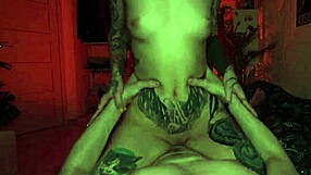 hot babe having fun on cock and cumming