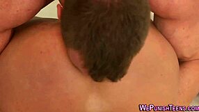 BDSM teen gets face jizzed with monster cock.