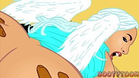 Thick Ass Pawg Angel Divine in Interracial Anal Cartoon
