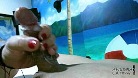 she helps him with a handjob as a gift