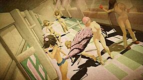 sailor goddess dances naked with rabbit toy