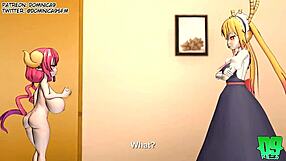 maid dragon tohru in naked cartoon