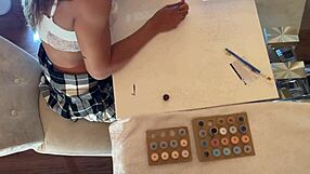 Brunette Milf Handjob Makes Him Explode with Cum Everywhere!