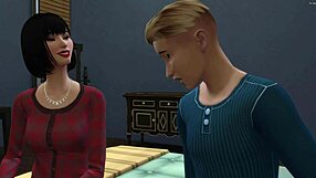 Japanese Stepmom Catches Stepson Masturbating Then Fucks Him In His Room.