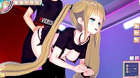 Gold Hair Big Tits Gal JK Eleanor Opens Legs