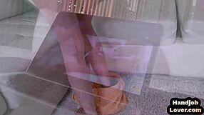 Busty Babe Strips And Teases Pierced Tits. She Plays With Nipples For BF.