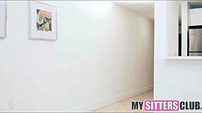 Teen babysitter fucks client hard after date cancels!